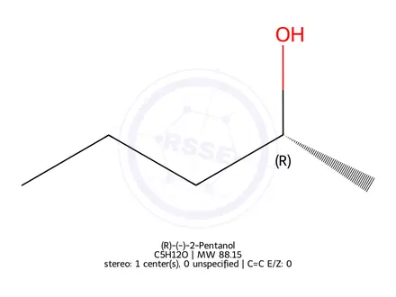 Chemical structure of (R)-(-)-2-Pentanol