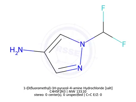 Chemical structure of 1-(Difluoromethyl)-1H-pyrazol-4-amine Hydrochloride
