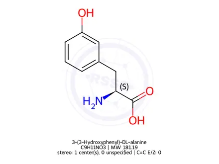 Chemical structure of 3-(3-Hydroxyphenyl)-DL-alanine