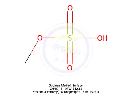 Chemical structure of Sodium Methyl Sulfate