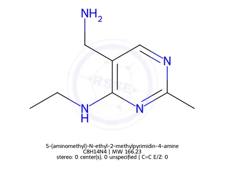 Chemical structure of 5-(aminomethyl)-N-ethyl-2-methylpyrimidin-4-amine