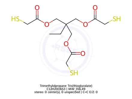 Chemical structure of Trimethylolpropane Tris(thioglycolate)
