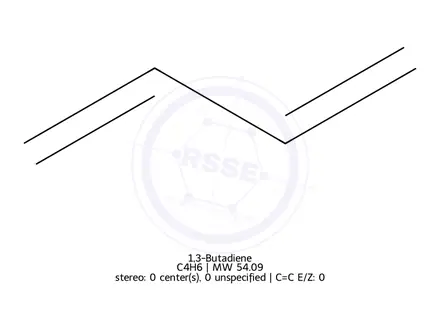 Chemical structure of 1,3-Butadiene