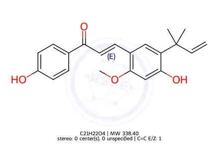 Chemical structure of Licochalcone A