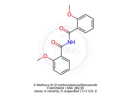 Chemical structure of 2-Methoxy-N-(2-methoxybenzoyl)benzamide