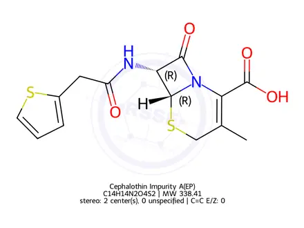 Chemical structure of Cefalotin Impurity A