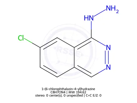 Chemical structure of 1-(6-chlorophthalazin-4-yl)hydrazine