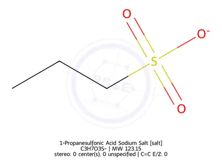 Chemical structure of 1-Propanesulfonic Acid Sodium Salt