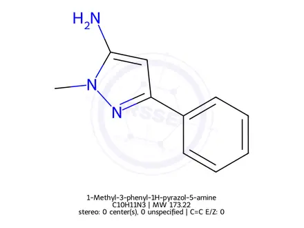 Chemical structure of 1-Methyl-3-phenyl-1H-pyrazol-5-amine
