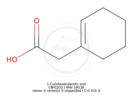 Chemical structure of 1-Cyclohexenylacetic acid