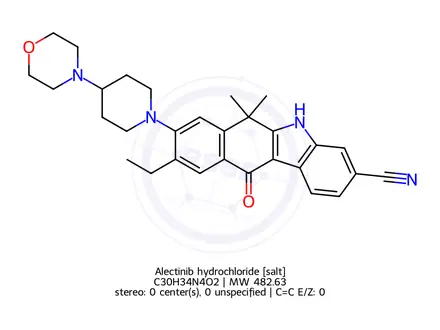 Chemical structure of Alectinib hydrochloride