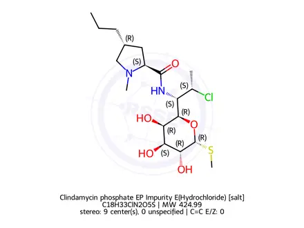 Chemical structure of Clindamycin phosphate EP Impurity E(Hydrochloride)