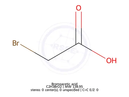 Chemical structure of Bromoacetic acid