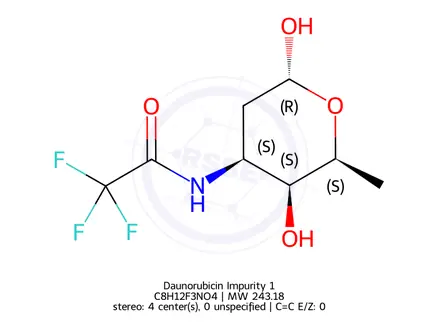 Chemical structure of Daunorubicin Impurity 1