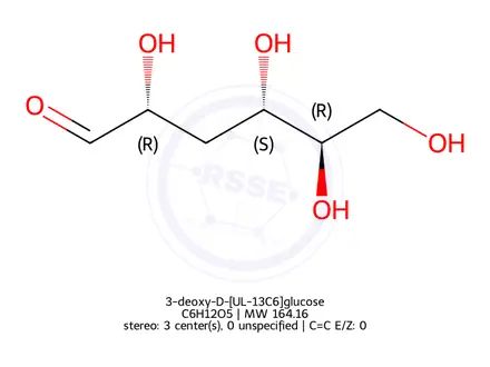 Chemical structure of 3-deoxy-D-glucose