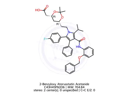 Chemical structure of 2-Benzyloxy Atorvastatin Acetonide