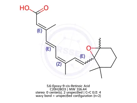 Chemical structure of 5,6-Epoxy-9-cis-Retinoic Acid