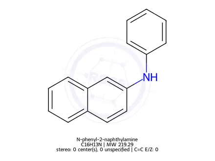 Chemical structure of N-phenyl-2-naphthylamine