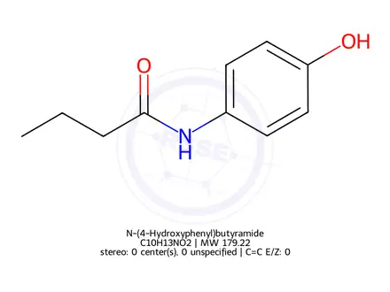 Chemical structure of N-(4-Hydroxyphenyl)butanamide