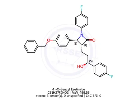 Chemical structure of 4’-O-Benzyl Ezetimibe
