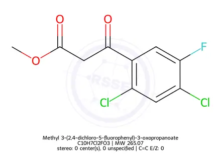 Chemical structure of Methyl 3-(2,4-dichloro-5-fluorophenyl)-3-oxopropanoate
