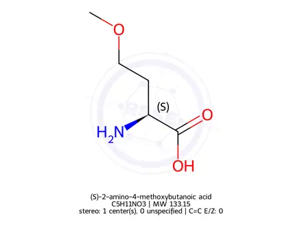 Chemical structure of (S)-2-amino-4-methoxybutanoic acid