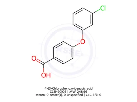 Chemical structure of 4-(3-Chlorophenoxy)benzoic acid