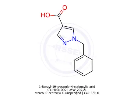 Chemical structure of 1-Benzyl-1H-pyrazole-4-carboxylic acid