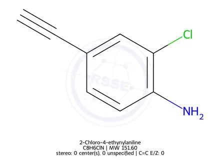 Chemical structure of 2-Chloro-4-ethynylaniline