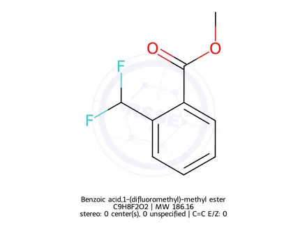Chemical structure of Benzoic acid,1-(difluoromethyl)-methyl ester
