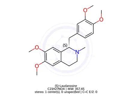 Chemical structure of (S)-Laudanosine