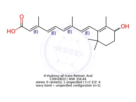 Chemical structure of 4-Hydroxy-all-trans-Retinoic Acid
