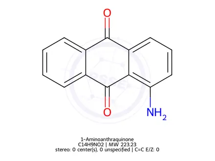 Chemical structure of 1-Aminoanthraquinone