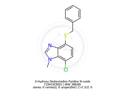 Chemical structure of 3-Hydroxy Desloratadine Pyridine N-oxide