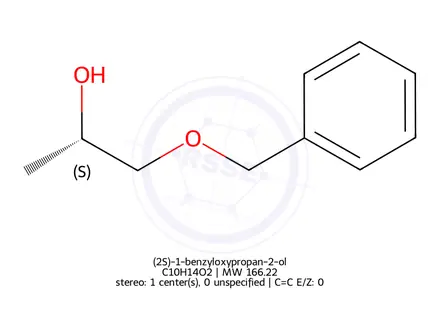 Chemical structure of (2S)-1-benzyloxypropan-2-ol