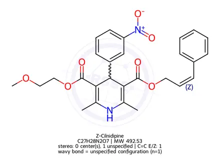 Chemical structure of cis-Cilnidipine