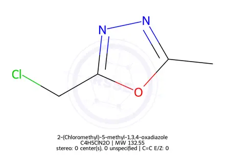 Chemical structure of 2-(Chloromethyl)-5-methyl-1,3,4-oxadiazole