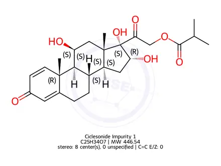 Chemical structure of Ciclesonide Impurity 1
