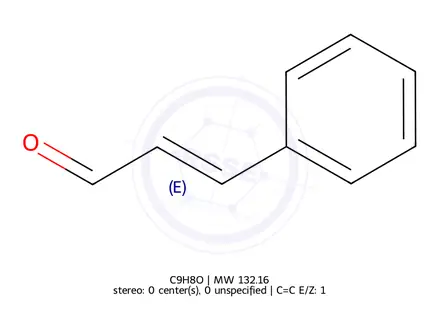 Chemical structure of Cinnamaldehyde