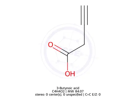 Chemical structure of 3-Butynoic acid