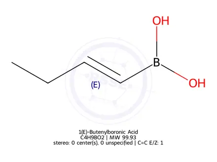 Chemical structure of 1(E)-Butenylboronic Acid
