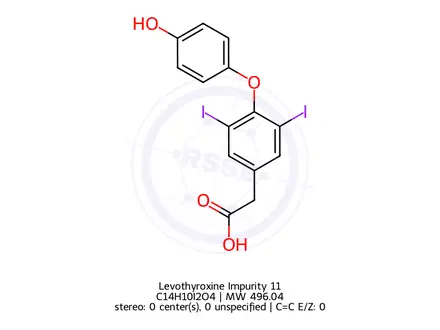 Chemical structure of 3,5-Diiodo Thyroacetic Acid