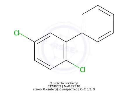 Chemical structure of 2,5-Dichlorobiphenyl