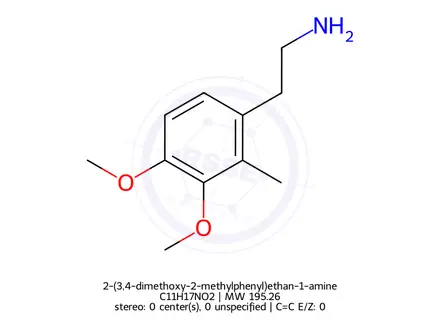Chemical structure of 2-(3,4-dimethoxy-2-methylphenyl)ethan-1-amine