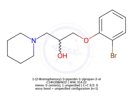 Chemical structure of 1-(2-Bromophenoxy)-3-piperidin-1-ylpropan-2-ol