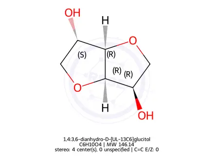 Chemical structure of Isosorbide