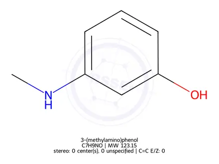Chemical structure of 3-(methylamino)phenol
