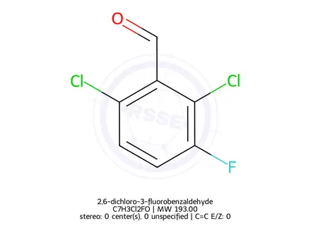 Chemical structure of 2,6-dichloro-3-fluorobenzaldehyde