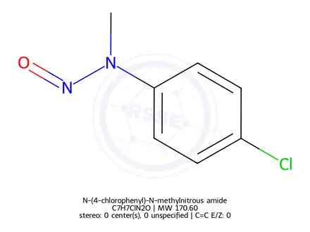 Chemical structure of N-(4-chlorophenyl)-N-methylnitrous amide