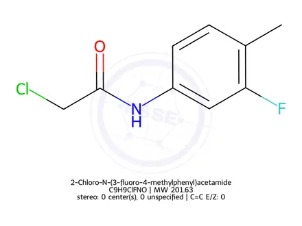 Chemical structure of 2-Chloro-N-(3-fluoro-4-methylphenyl)acetamide